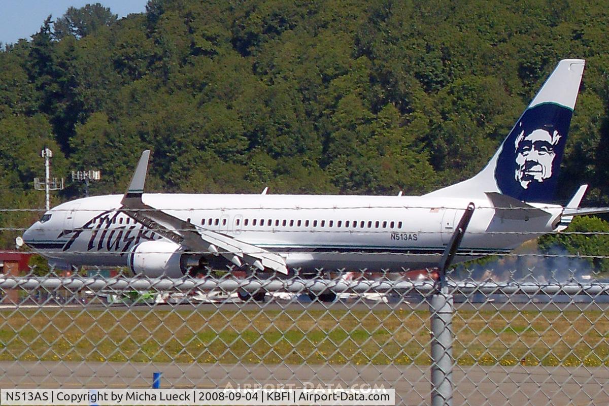 N513AS, 2008 Boeing 737-890 C/N 35192, At Boeing Field