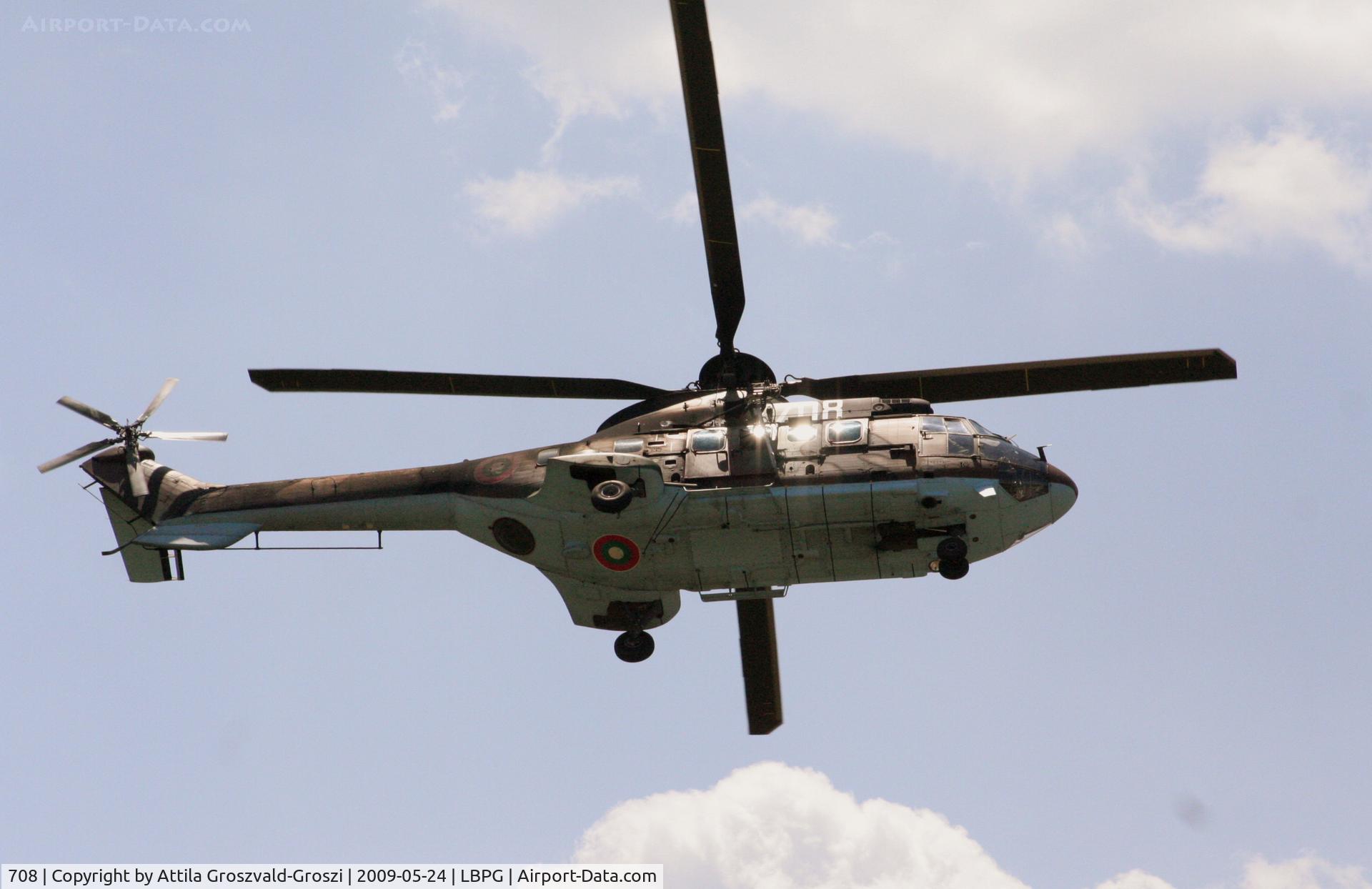 708, 2008 Eurocopter AS-532AL Cougar C/N 2694, BIAF 09 Bulgaria Plovdiv (Krumovo) LBPG Graf Ignatievo Military Air Base