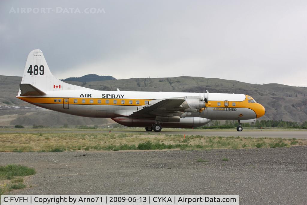 C-FVFH, 1960 Lockheed L-188A Electra C/N 1006, The Lockheed just came back after another drop.