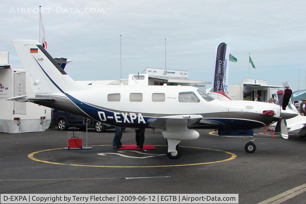 D-EXPA, Piper PA-46-500TP Malibu Meridian C/N 4622128, Pa-46 exhibited at 2009 AeroExpo at Wycombe Air Park