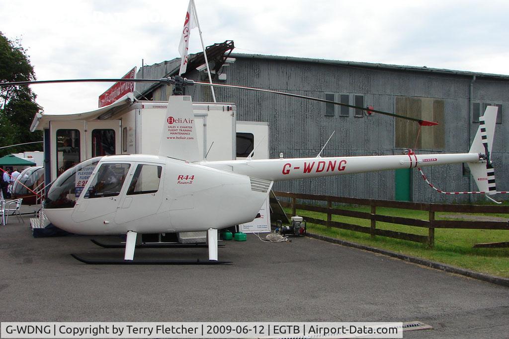 G-WDNG, 2009 Robinson R44 II C/N 12651, Robinson R44 exhibited at 2009 AeroExpo at Wycombe Air Park