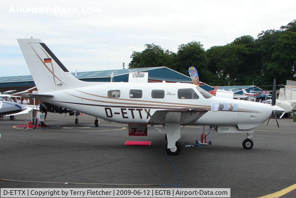D-ETTX, 2008 Piper PA-46R-350T Malibu Matrix C/N 4692021, Pa-46 exhibited at 2009 AeroExpo at Wycombe Air Park
