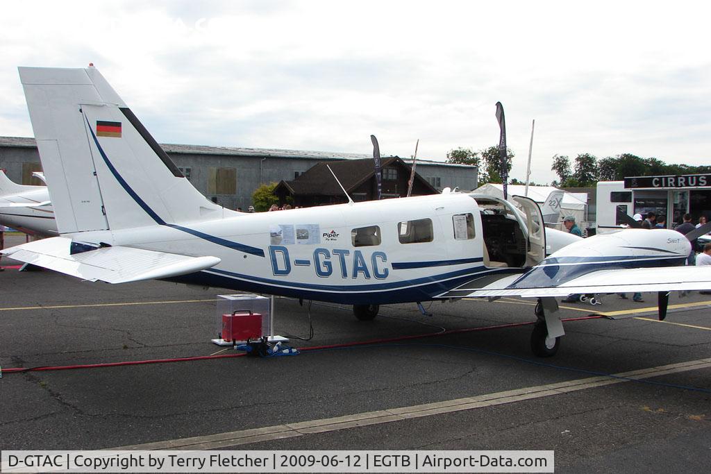 D-GTAC, Piper PA-34-220T Seneca III C/N 34-49385, exhibited at 2009 AeroExpo at Wycombe Air Park
