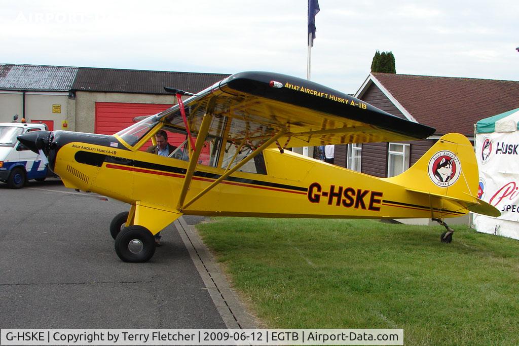 G-HSKE, 2007 Aviat A-1B Husky C/N 2437, Husky Aviat exhibited at 2009 AeroExpo at Wycombe Air Park