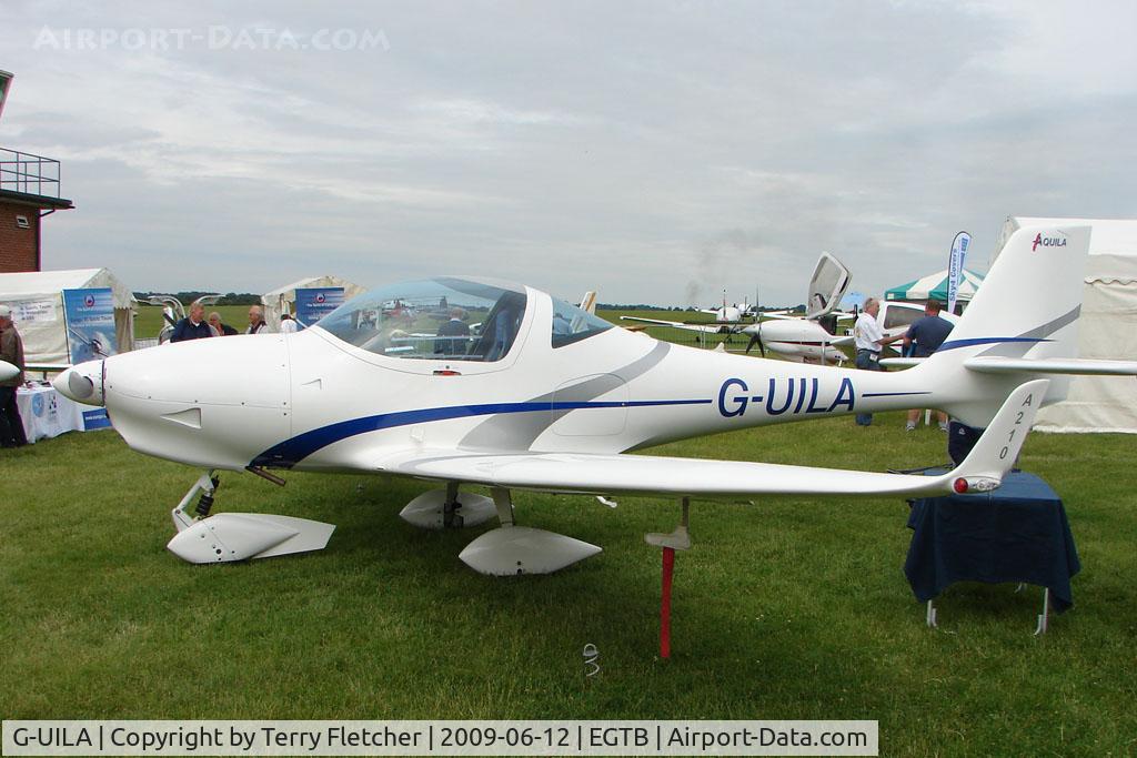 G-UILA, 2007 Aquila A210 (AT01) C/N AT01-165, Aquila AT01 exhibited at 2009 AeroExpo at Wycombe Air Park