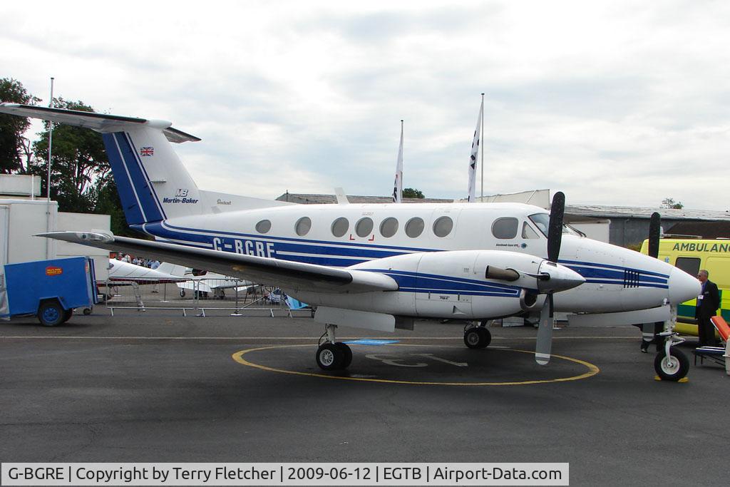 G-BGRE, 1979 Beech 200 Super King Air C/N BB-568, Beech 200 exhibited at 2009 AeroExpo at Wycombe Air Park