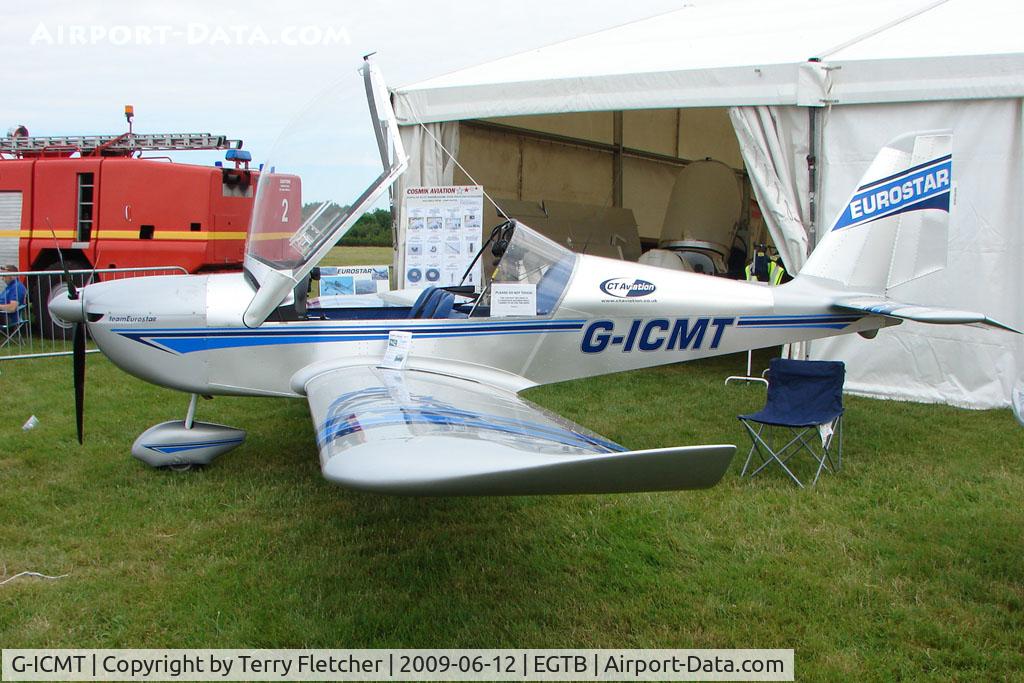 G-ICMT, 2006 Aerotechnik EV-97 Eurostar C/N PFA 315-14598, exhibited at 2009 AeroExpo at Wycombe Air Park