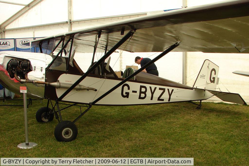 G-BYZY, 2000 Pietenpol Air Camper C/N PFA 047-12190, exhibited at 2009 AeroExpo at Wycombe Air Park