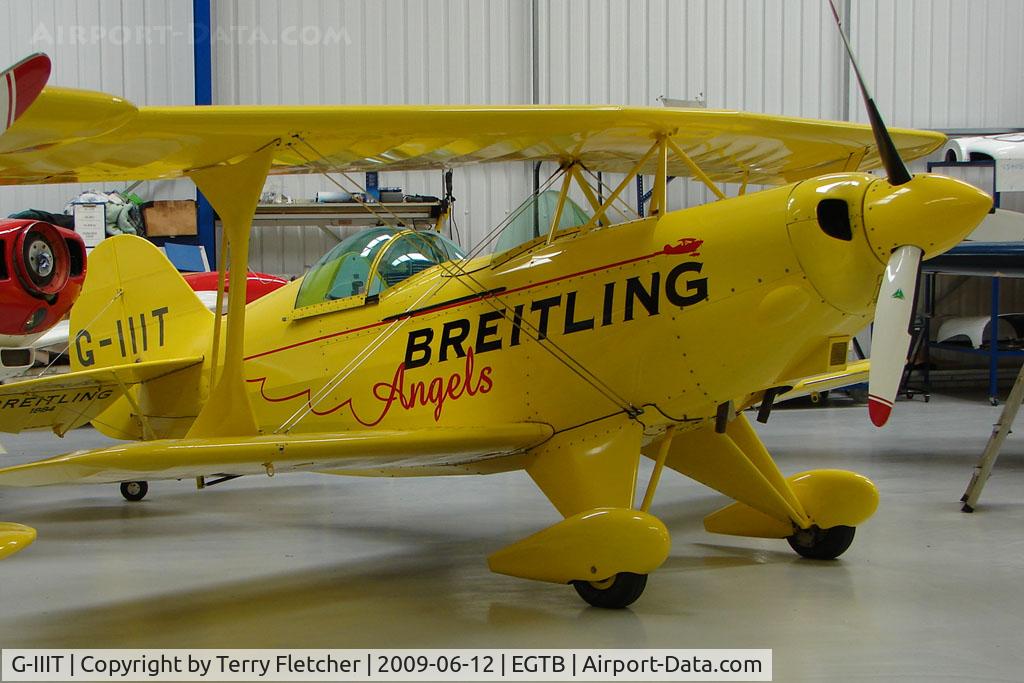 G-IIIT, 1980 Aerotek Pitts S-2A Special C/N 2222, Hangared  at 2009 AeroExpo at Wycombe Air Park