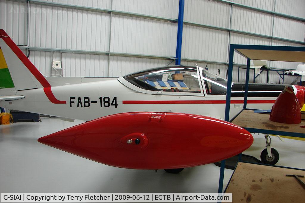 G-SIAI, 1978 SIAI-Marchetti SF-260W Warrior C/N 361, Hangared  at 2009 AeroExpo at Wycombe Air Park - wears FAB184 markings