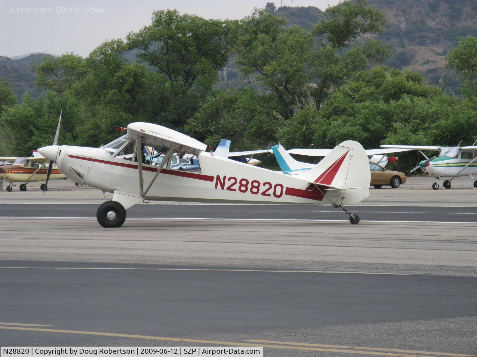 N28820, 1987 Christen A-1 Husky C/N 1014, 1987 Christen Industries. Inc. A-1 HUSKY, Lycoming O&VO-360 180 Hp, taxi across Rwy 22