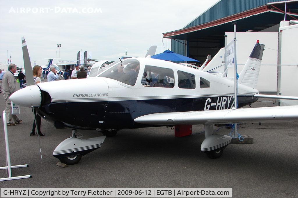 G-HRYZ, 1974 Piper PA-28-180 Cherokee C/N 28-7505090, exhibited at 2009 AeroExpo at Wycombe Air Park