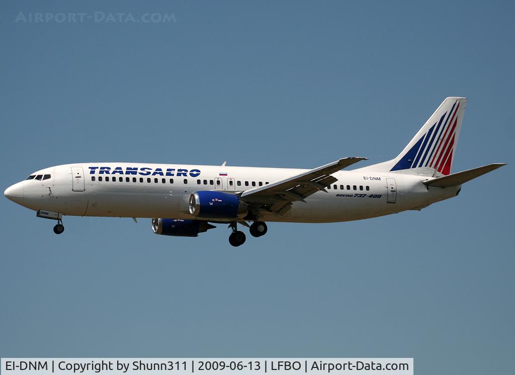 EI-DNM, 1989 Boeing 737-4S3 C/N 24166, Landing rwy 14R... First time @ LFBO