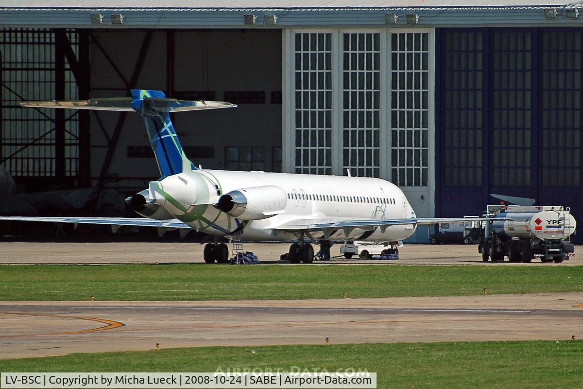 LV-BSC, 1988 McDonnell Douglas DC-9-87 C/N 49727, At Aeroparque