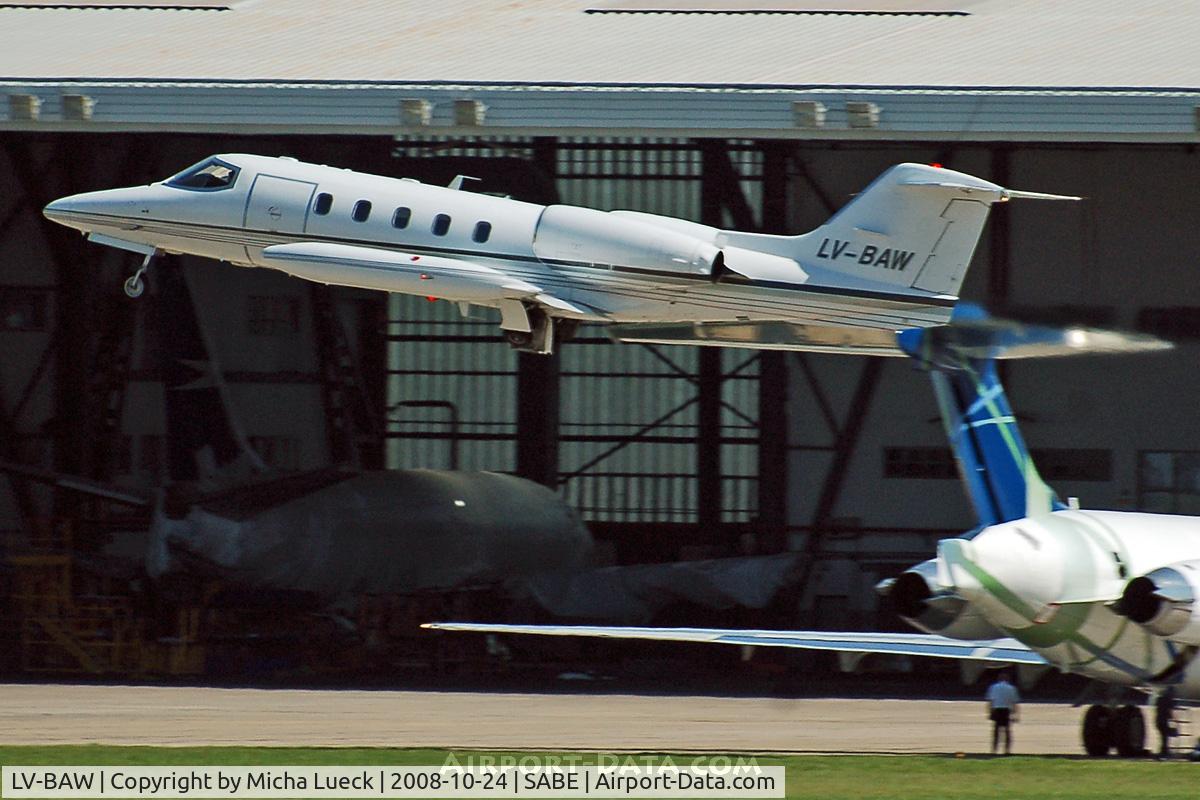LV-BAW, 1981 Learjet 35A C/N 35A-386, At Aeroparque