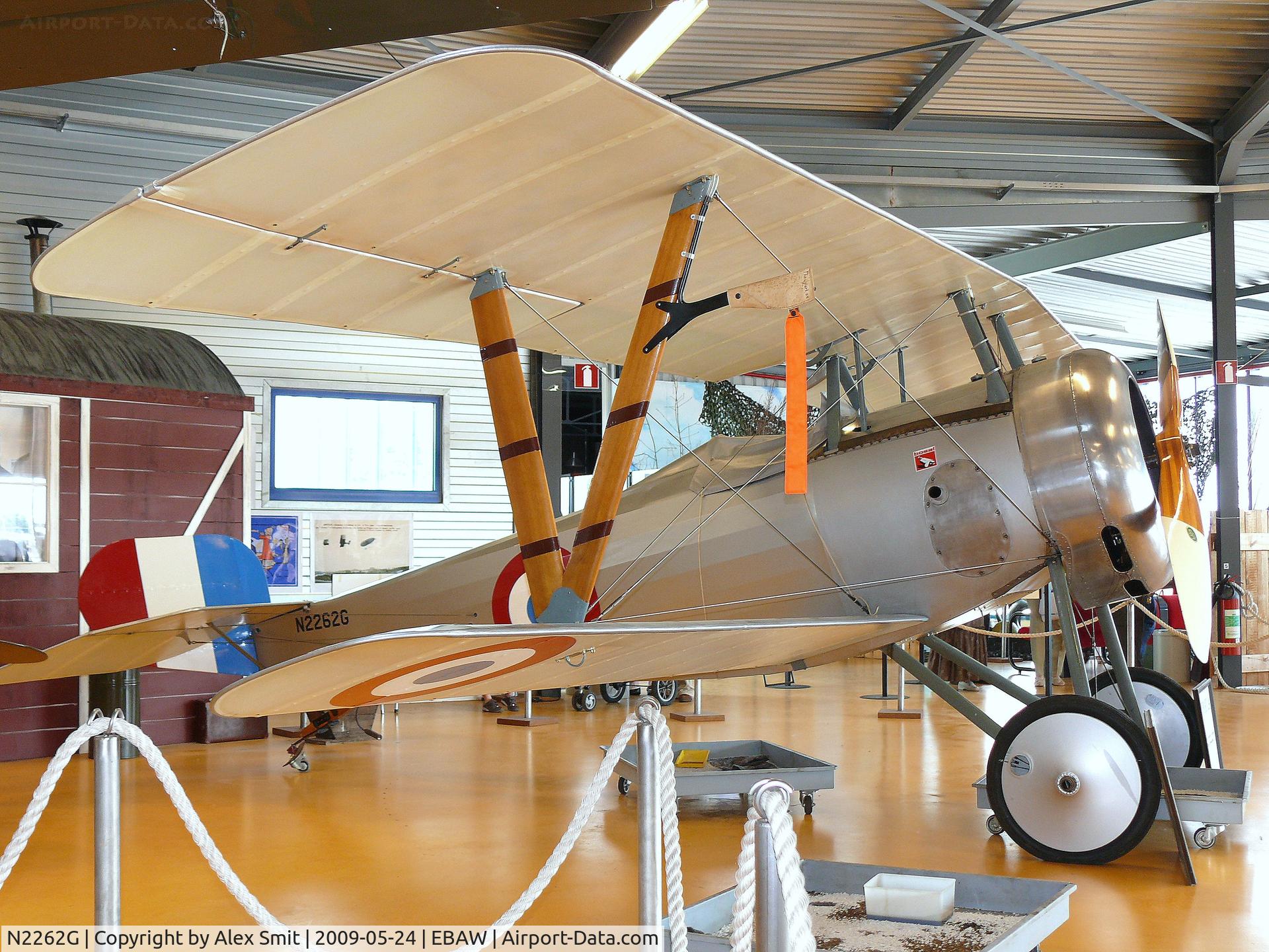 N2262G, 1993 Nieuport 24 Replica C/N CS007, Nieuport N24 N2262G of the Stampe & Vertongen Museum painted in French Air Force colors