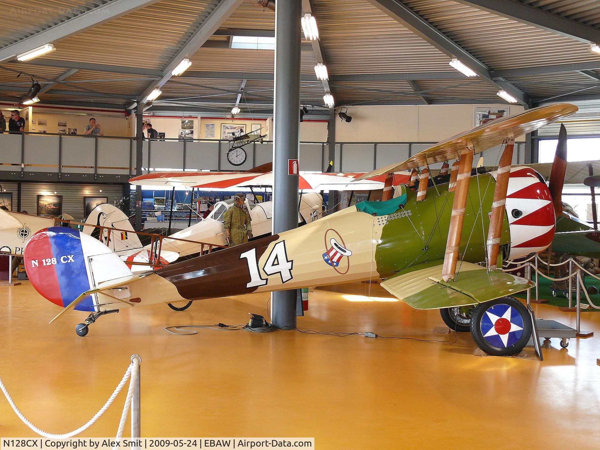 N128CX, Nieuport 28 C.1 Replica C/N 1192, Nieuport N28 N128CX Stampe & Vertongen Museum painted as USAAC 14