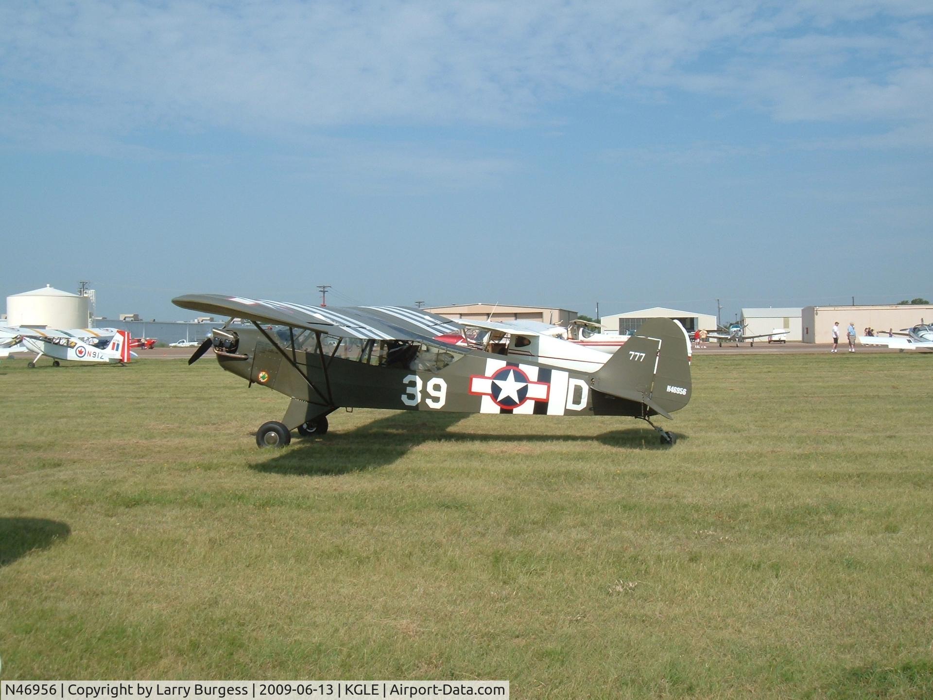 N46956, Piper J3 C/N 16489F, At Annual Antique Airplane Assoc. Fly-In