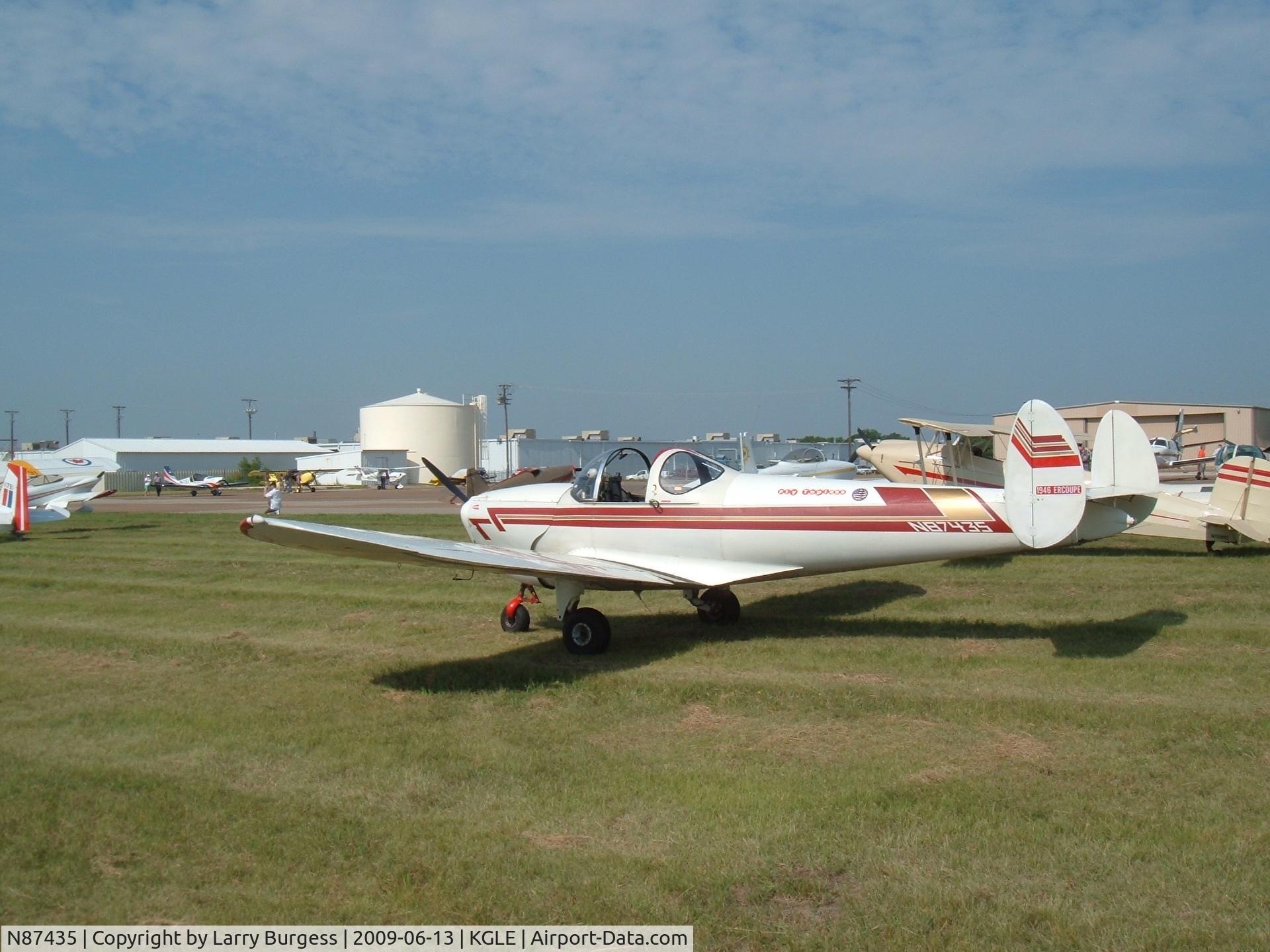 N87435, 1946 Erco 415C Ercoupe C/N 608, At Annual Antique Aircraft Assoc. Fly-In