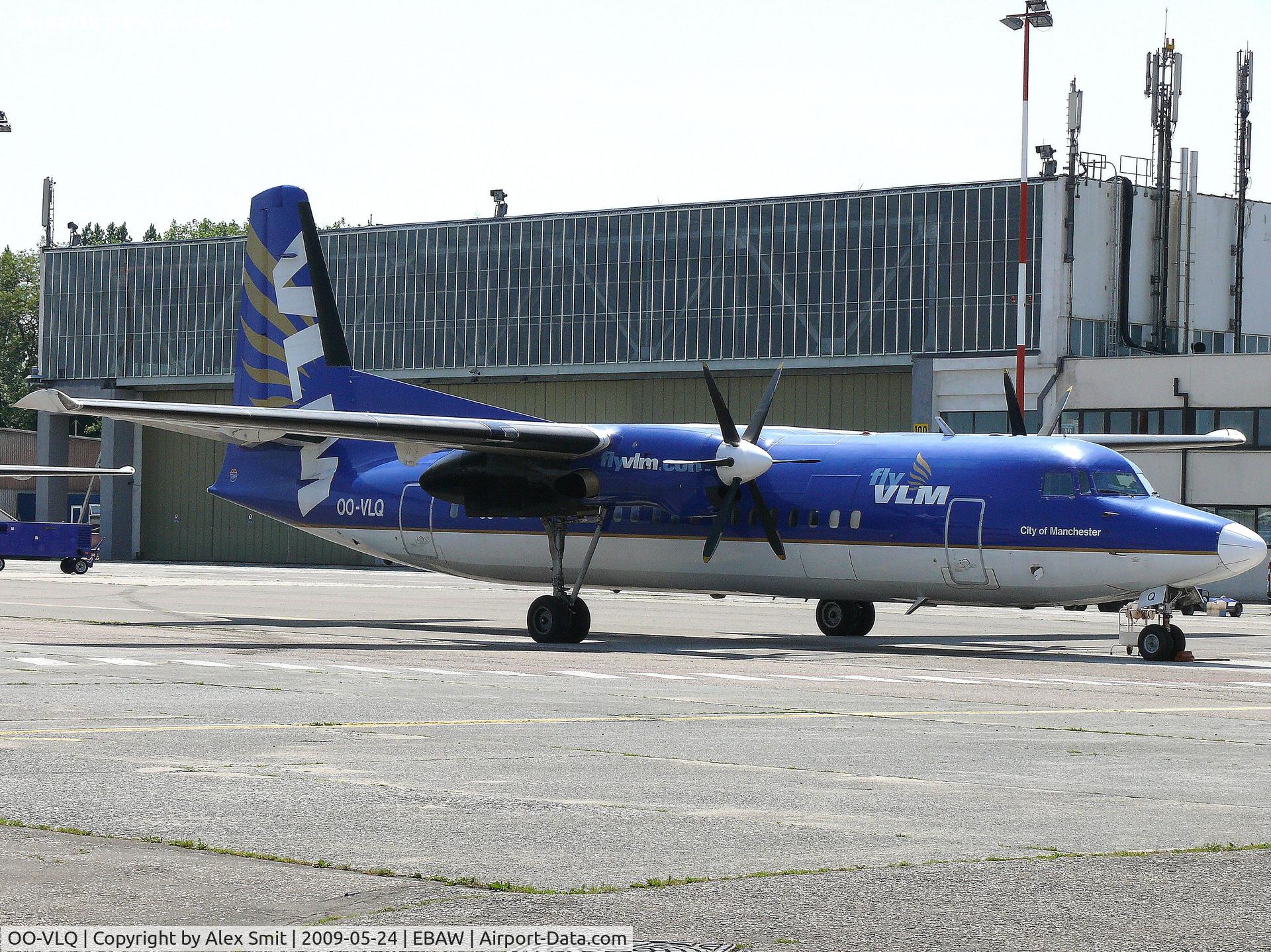 OO-VLQ, 1989 Fokker 50 C/N 20159, Fokker F27-050 Friendship OO-VLQ VLM