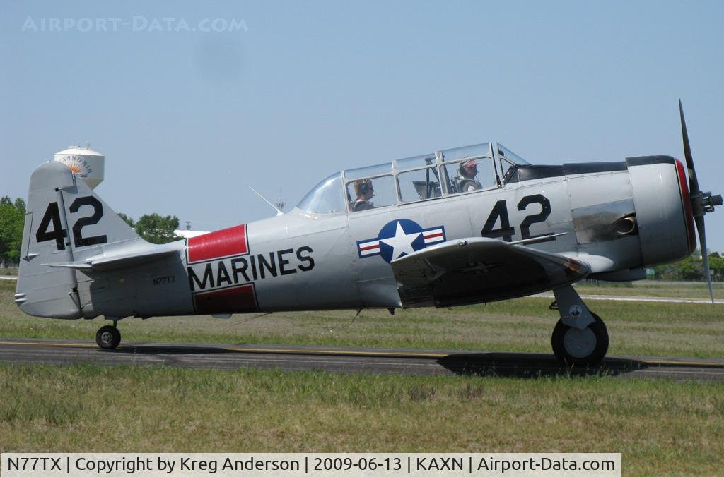 N77TX, North American AT-6A Texan C/N 78-6698, 2009 Alexandria Fly-in Breakfast