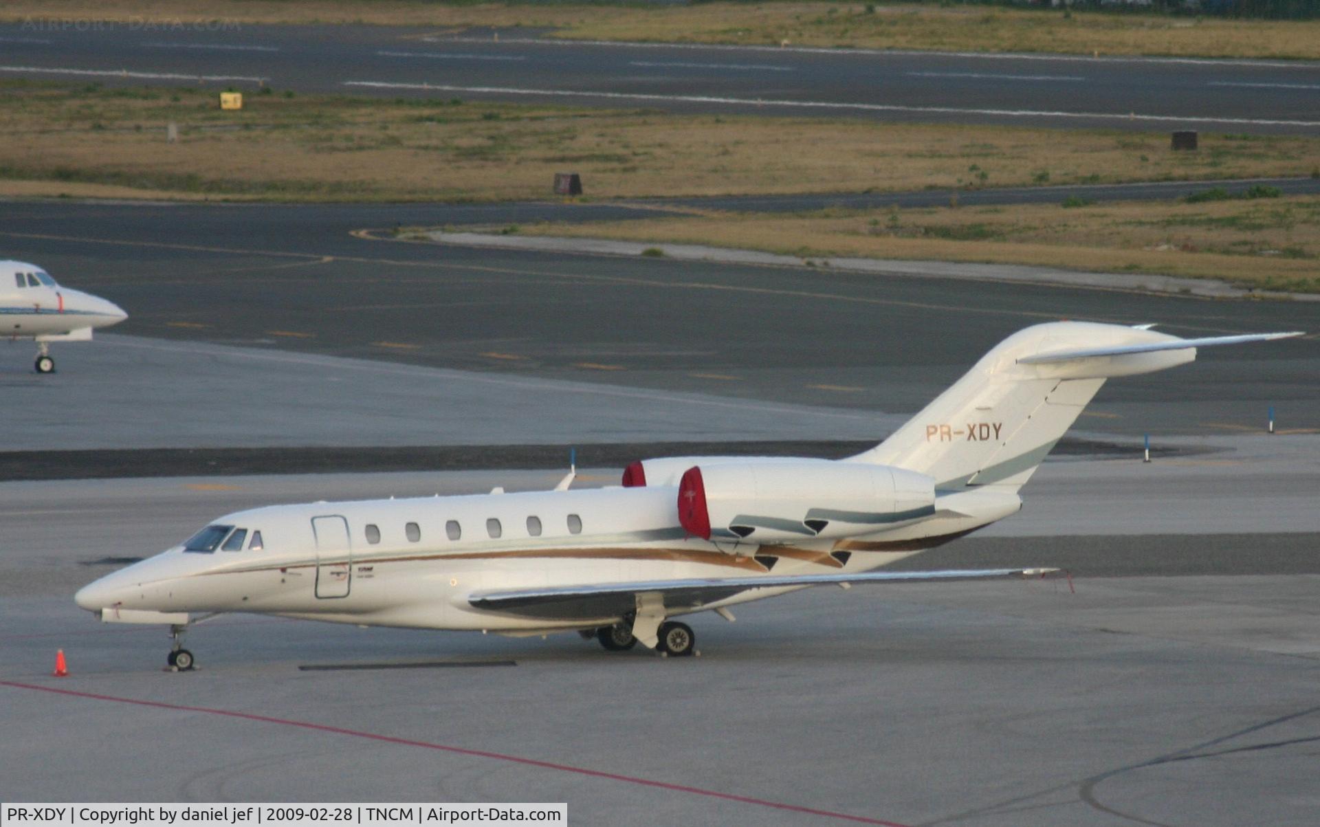 PR-XDY, 2000 Cessna 750 Citation X Citation X C/N 750-0118, park at the  tncm ramp