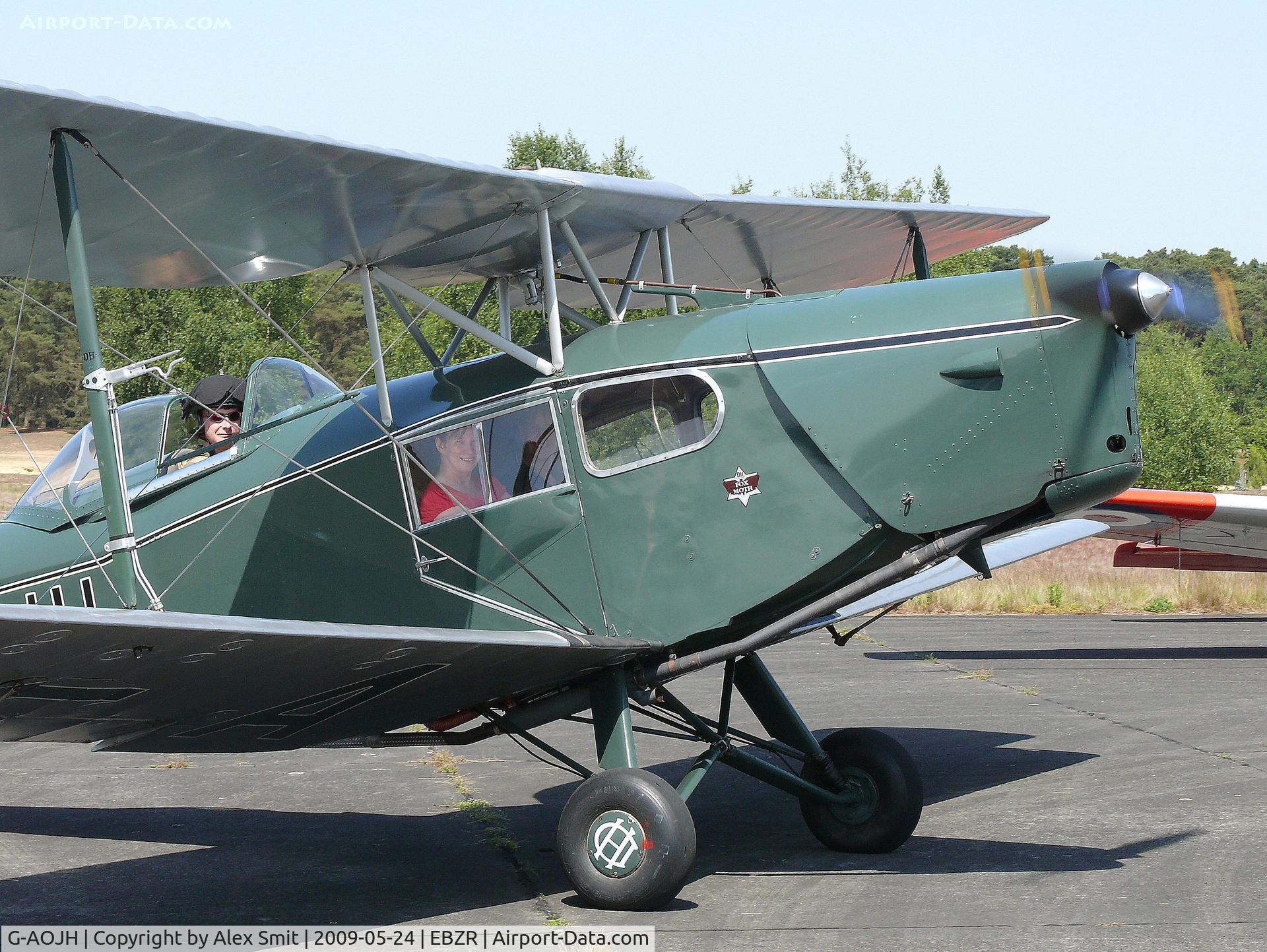 G-AOJH, 1947 De Havilland DH.83C Fox Moth C/N FM.42, De Havilland DH83C Fox Moth G-AOJH taking the girls for a ride
