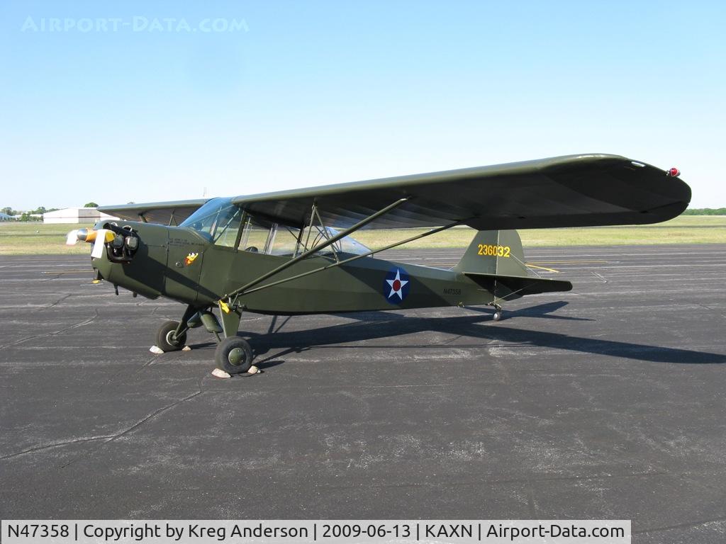 N47358, 1943 Taylorcraft DCO-65 C/N 4493, 2009 Alexandria Fly-in Breakfast