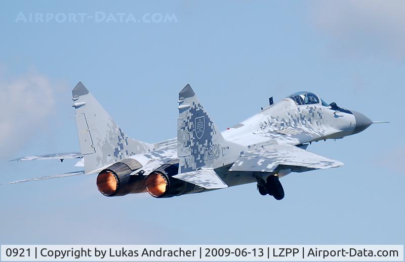 0921, Mikoyan-Gurevich MiG-29AS C/N 2960535409, MiG-29 Slovak Air Force