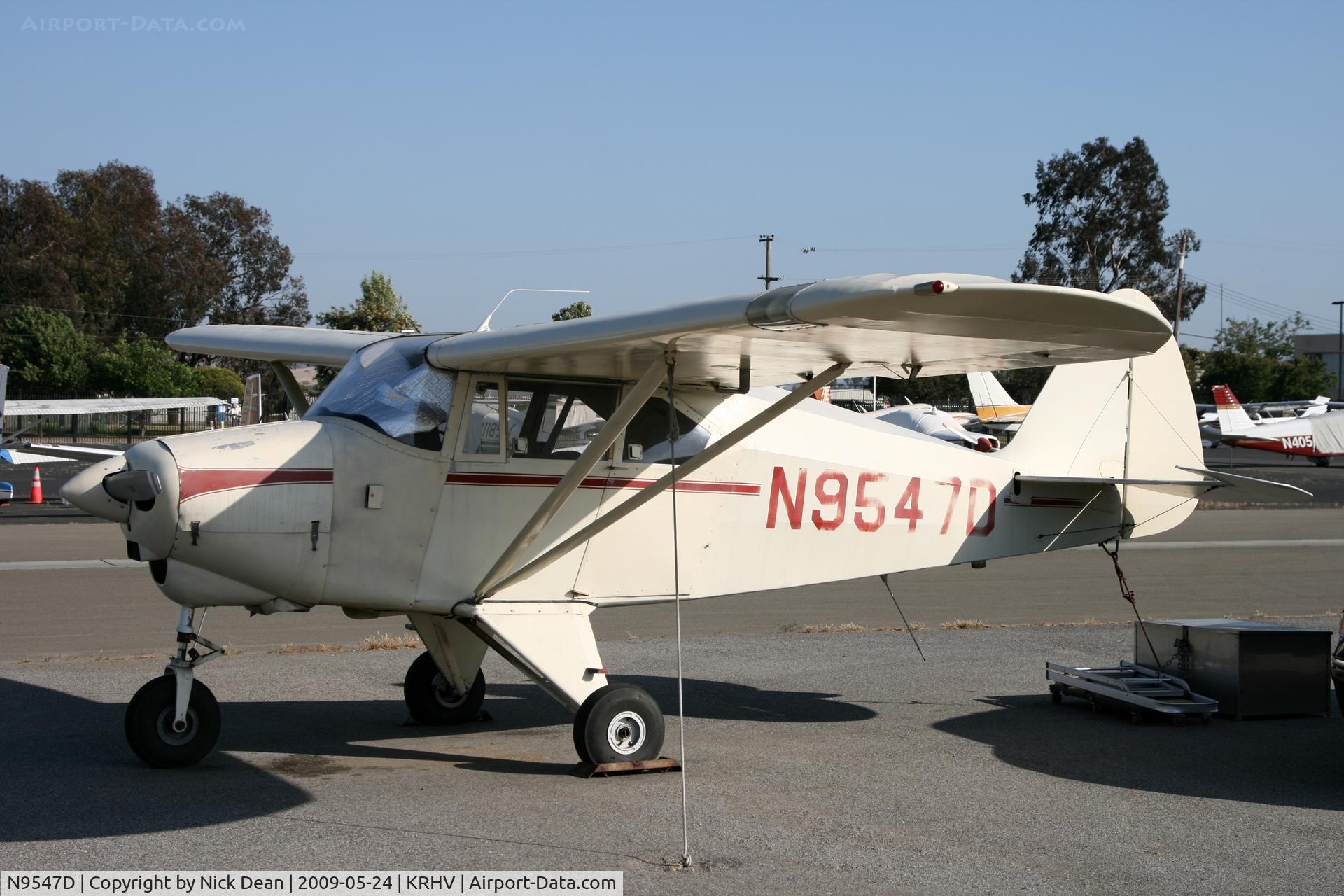 N9547D, 1958 Piper PA-22-160 Tri Pacer C/N 22-6464, KRHV