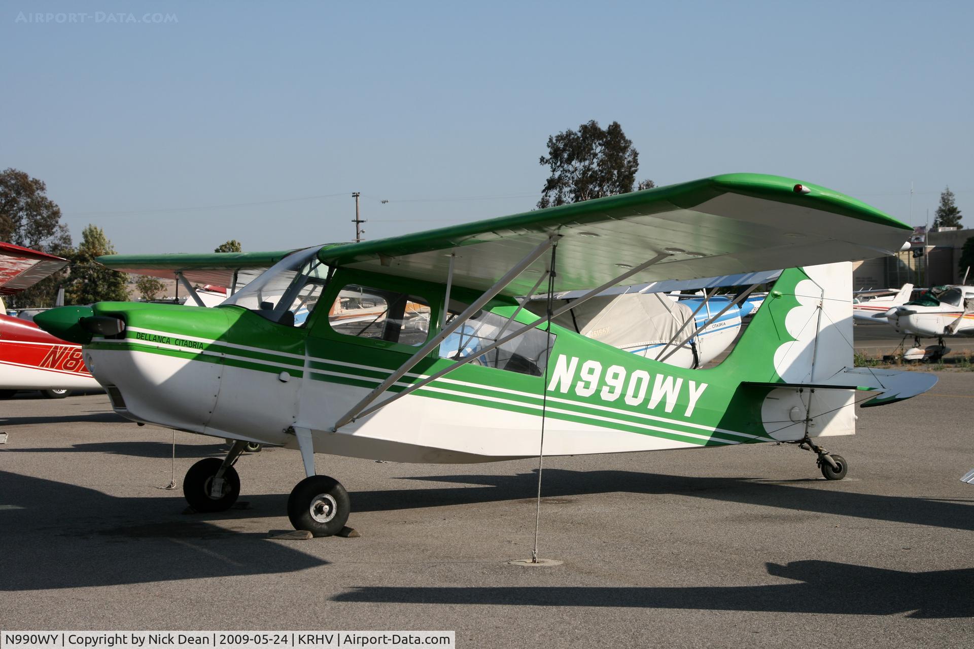 N990WY, 1976 Bellanca 7ECA Citabria C/N 1168-76, KRHV