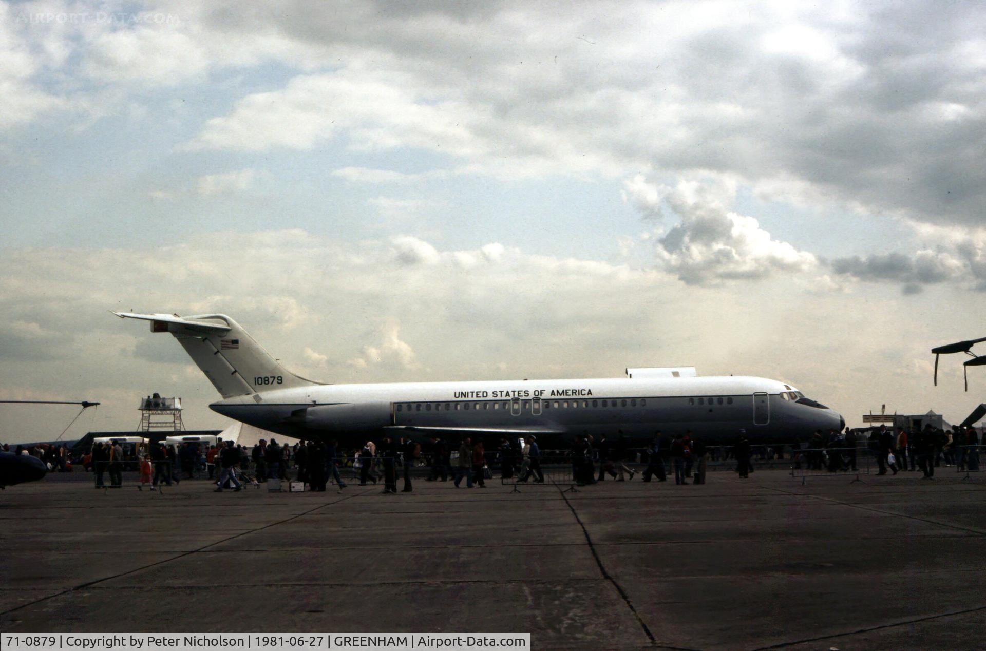 71-0879, 1971 McDonnell Douglas C-9A Nightingale C/N 47537, C-9A Nightingale of 435 Military Airlift Wing at the 1981 Intnl Air Tattoo at RAF Greenham Common.