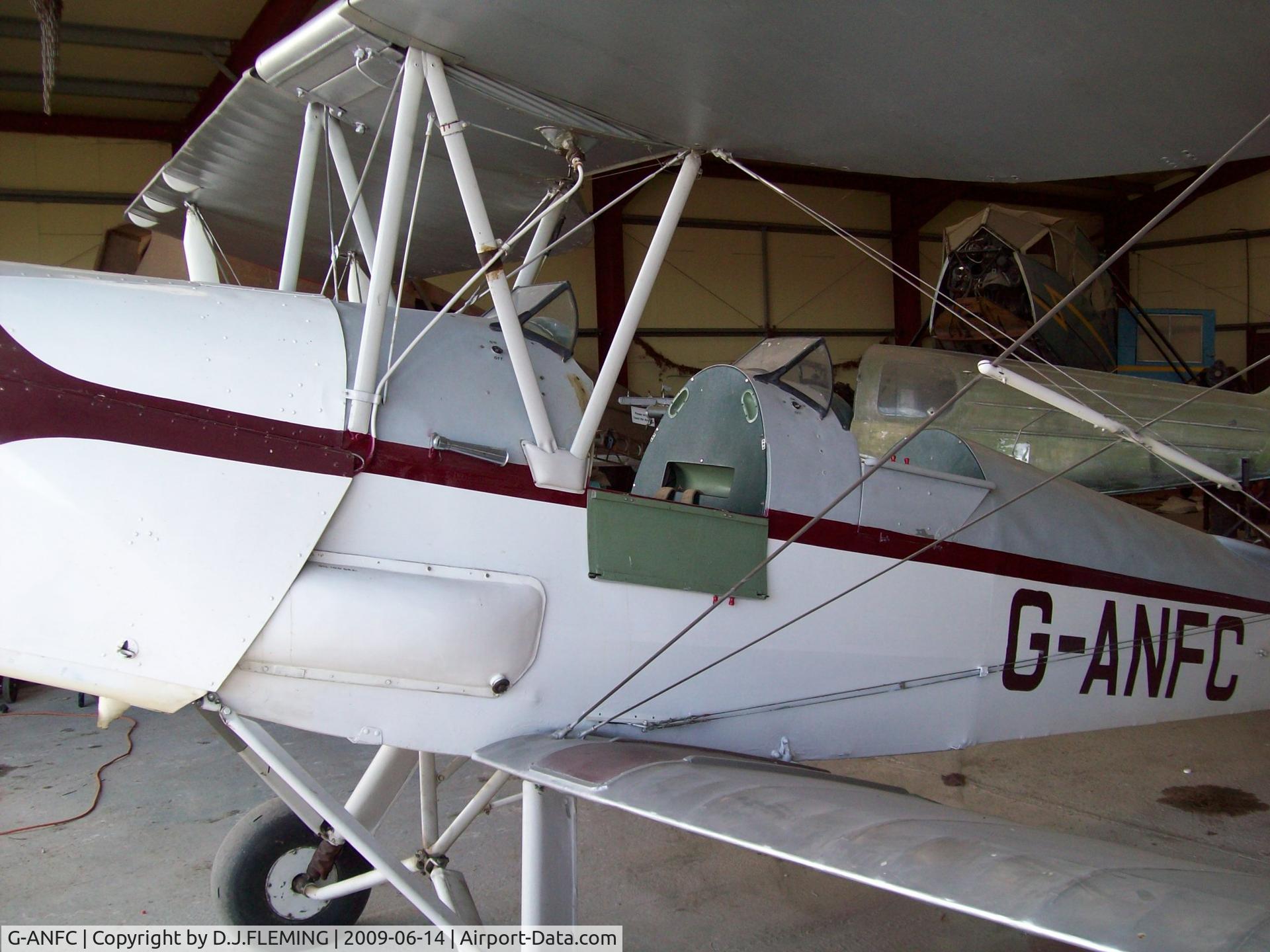 G-ANFC, 1942 De Havilland DH-82A Tiger Moth II C/N 85385, UNDER RESTORATION AT CHIRK AIRFIELD