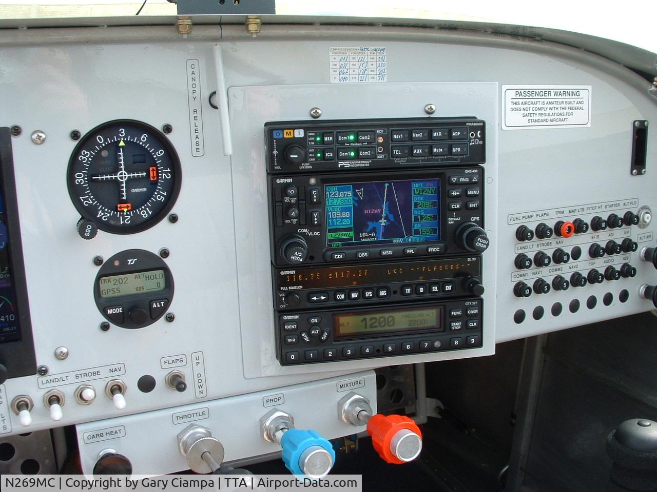 N269MC, 2008 Vans RV-7 C/N 72713, TTA, RNAV 21, WIZNY, GNS430W