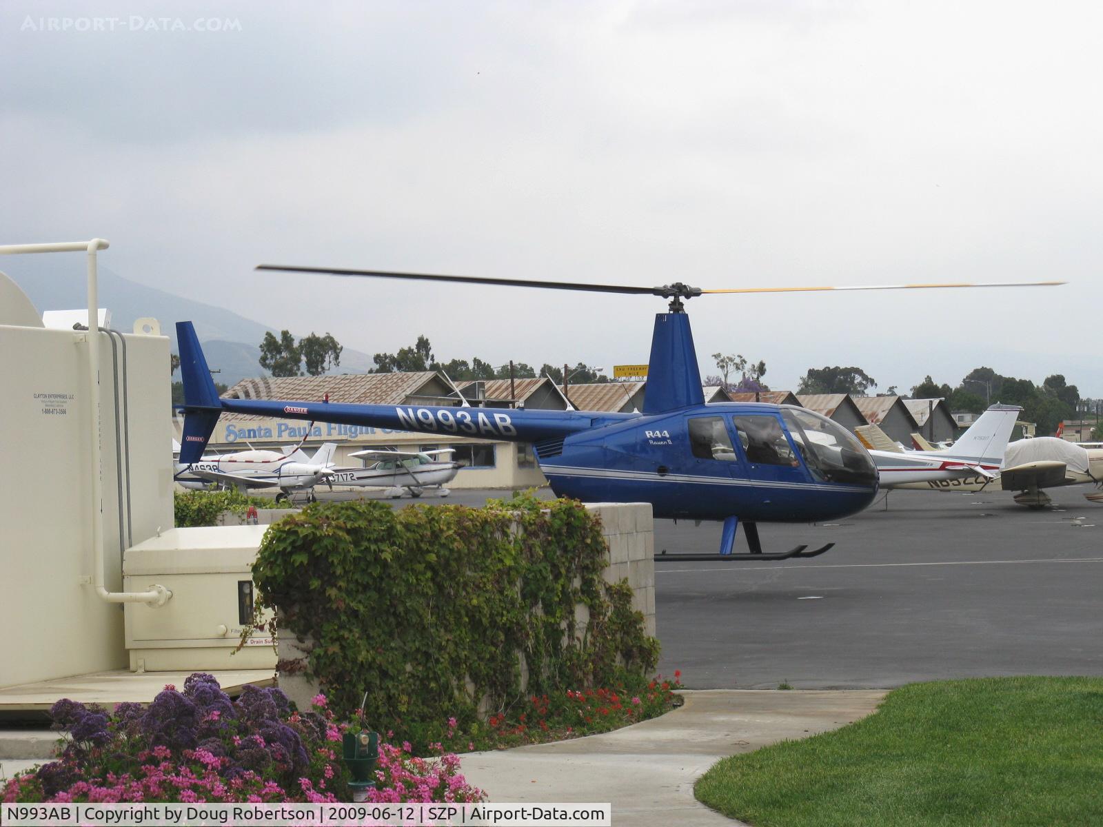 N993AB, Robinson R44 Raven II C/N 12721, 2009 Robinson R44 RAVEN II, Lycoming IO-540 derated to 245 Hp for 5 minutes, 205 Hp continuous, liftoff after refueling