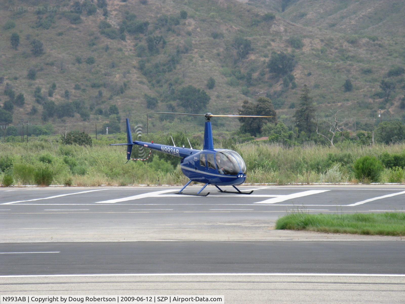 N993AB, Robinson R44 Raven II C/N 12721, 2009 Robinson R44 RAVEN II, Lycoming IO-540 derated to 245 Hp for 5 minutes, 205 Hp continuous, landing
