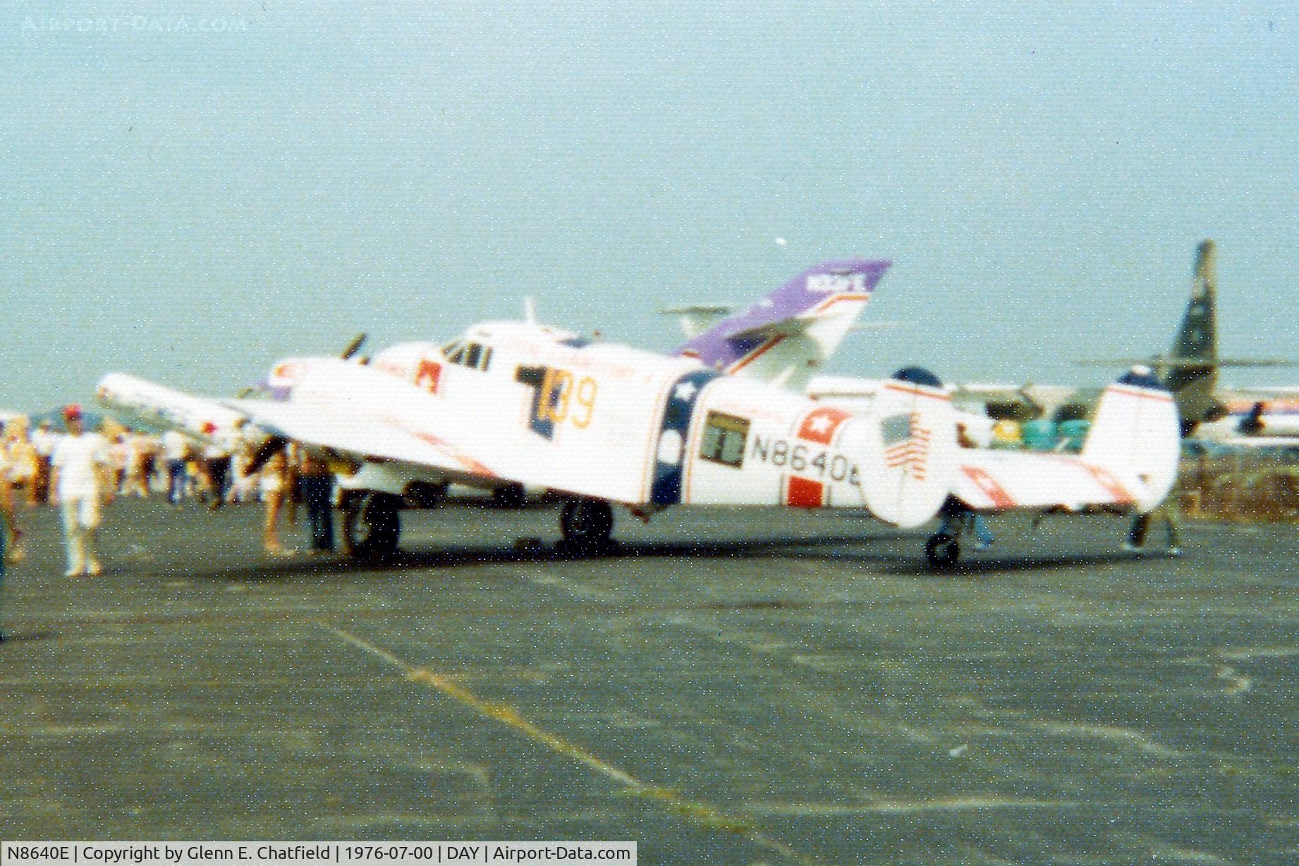 N8640E, Beech C-45H Expeditor C/N AF-510, C-45H 52-10580 At the Dayton International Air Show.  Instamatic 110 print.