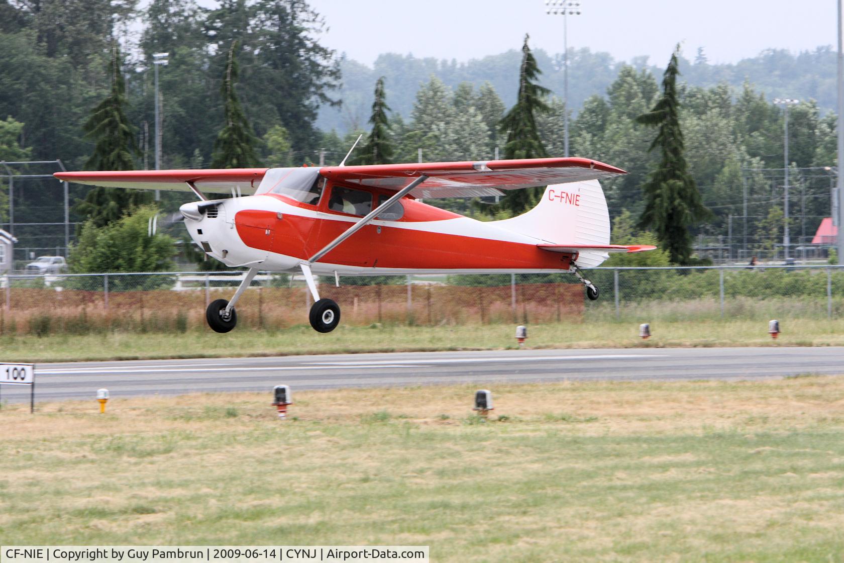 CF-NIE, 1949 Cessna 170A C/N 19415, Almost down........