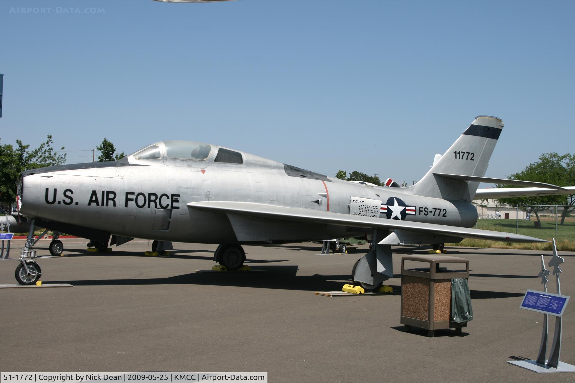 51-1772, 1951 Republic F-84F-30-RE Thunderstreak C/N Not found 51-1772, KMCC