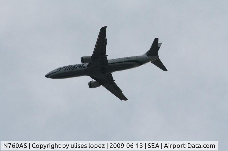 N760AS, 1992 Boeing 737-4Q8 C/N 25098, on approach to sea-tac