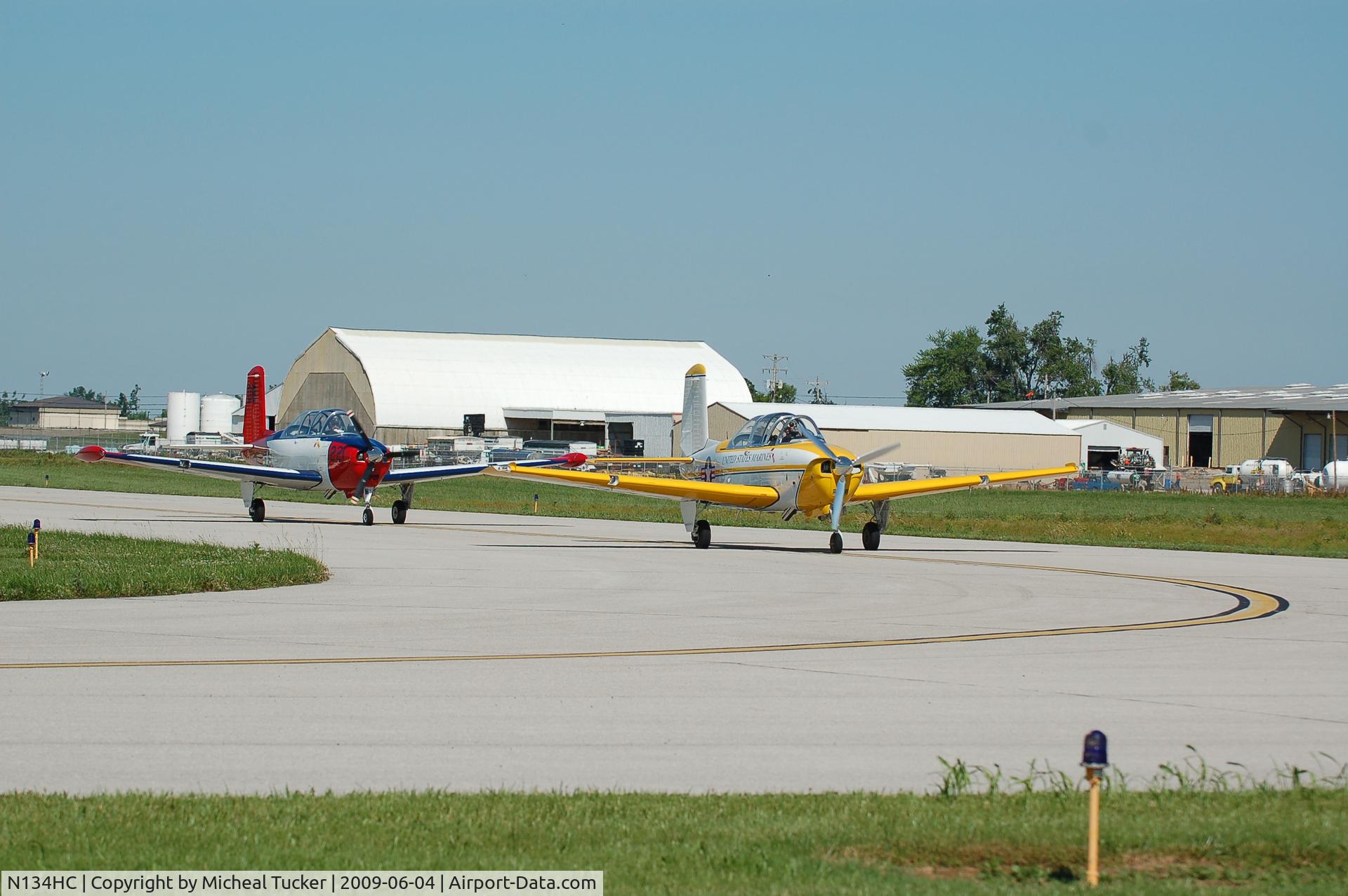 N134HC, 1958 Beech T-34A (A45) Mentor Mentor C/N CG-207, At KOWB Fly-in