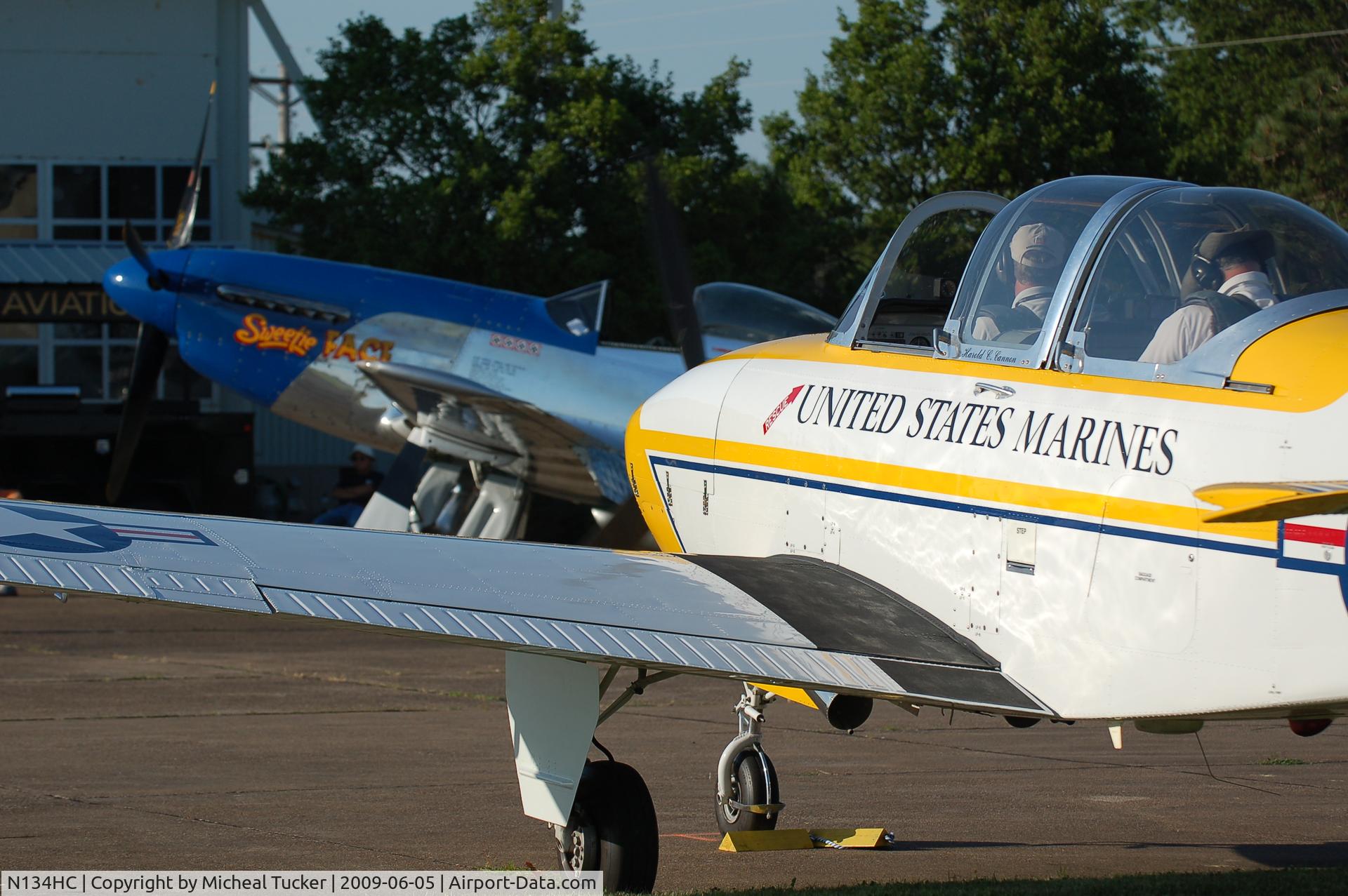 N134HC, 1958 Beech T-34A (A45) Mentor Mentor C/N CG-207, at KOWB Fly-in