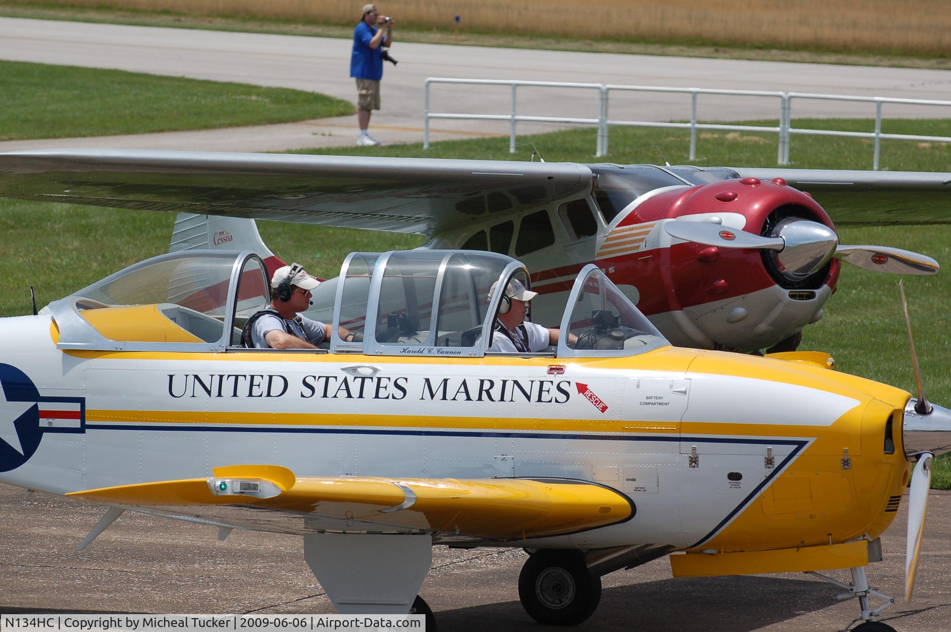 N134HC, 1958 Beech T-34A (A45) Mentor Mentor C/N CG-207, at KOWB Fly-in