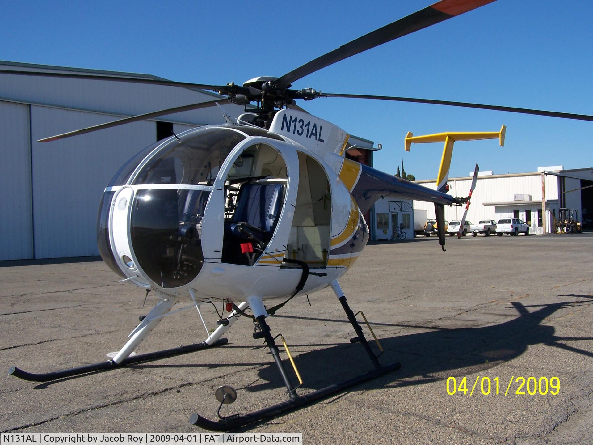 N131AL, 1977 MD Helicopters 369D C/N 1170230D, Sitting at Rodger's Helicopters in Fresno CA