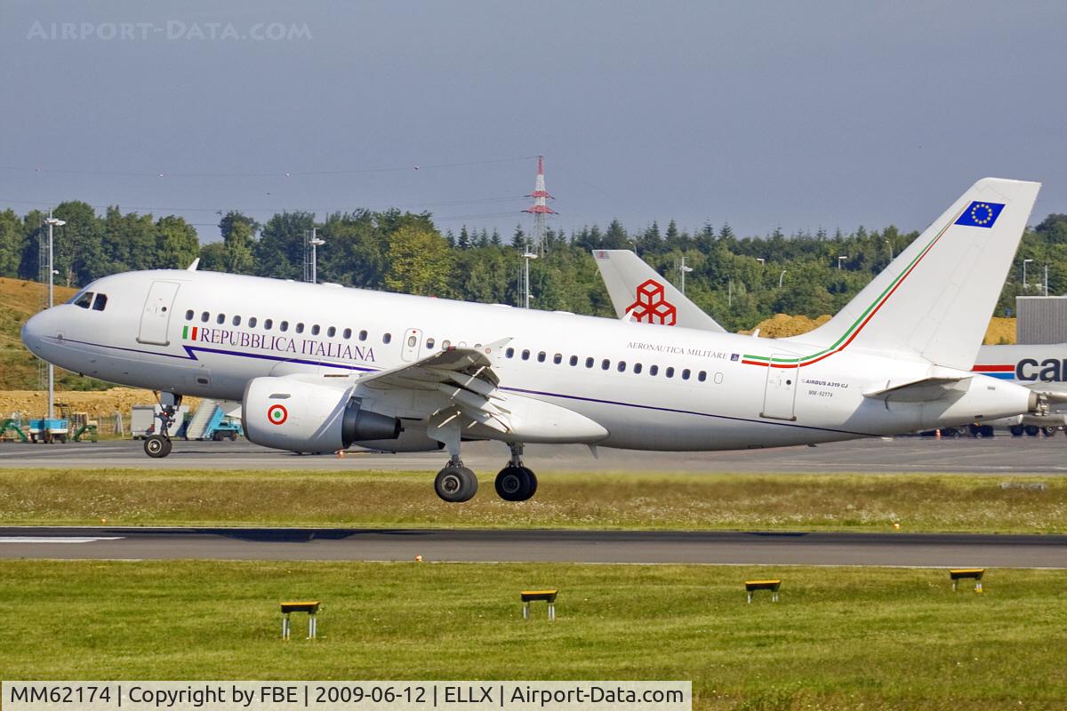 MM62174, 2000 Airbus ACJ319 (A319-115/CJ) C/N 1157, AMI A319CJ moments prior touchdown at ELLX