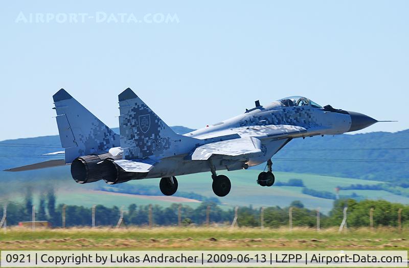 0921, Mikoyan-Gurevich MiG-29AS C/N 2960535409, Slovakia Air Force, MiG-29AS (9-12A)