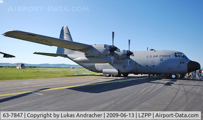 63-7847, Lockheed C-130E Hercules C/N 382-3917, USAF C-130H based at Ramstein, Germany
