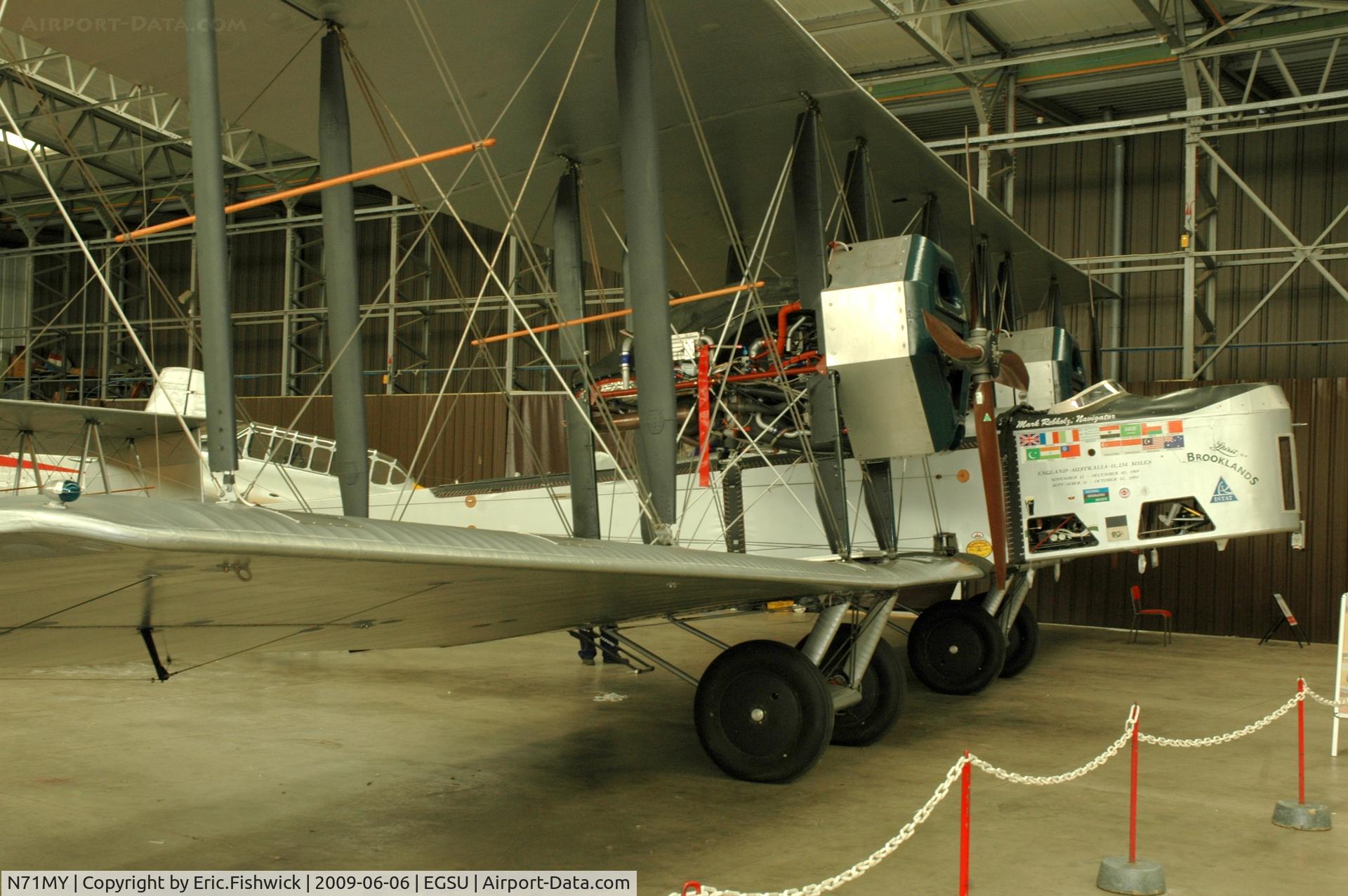N71MY, 1994 Vickers FB-27A Vimy (replica) C/N 01, 