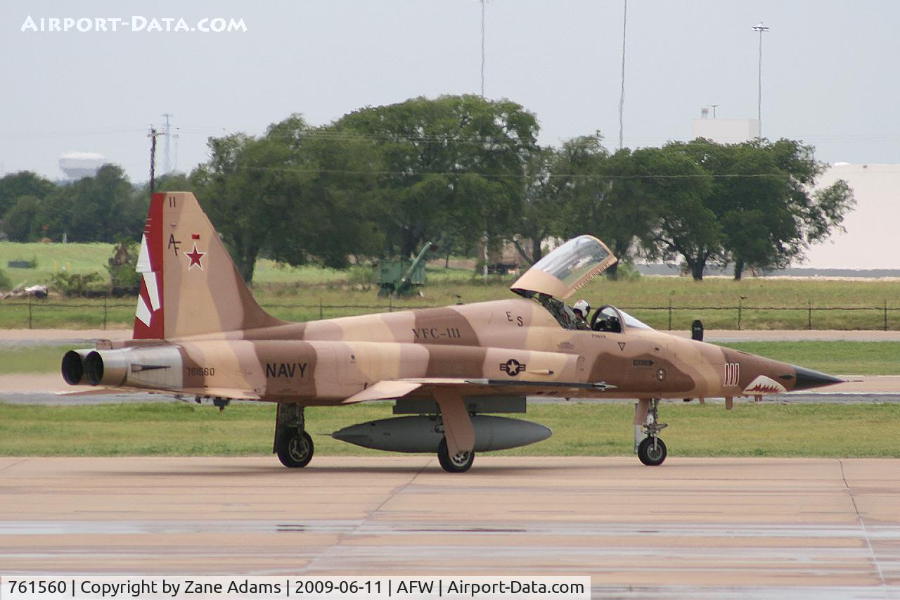 761560, Northrop F-5N Tiger II C/N L.1035, US Navy F-5E at Alliance Airport. To Switzerland as J-3035 to US Navy as 761560