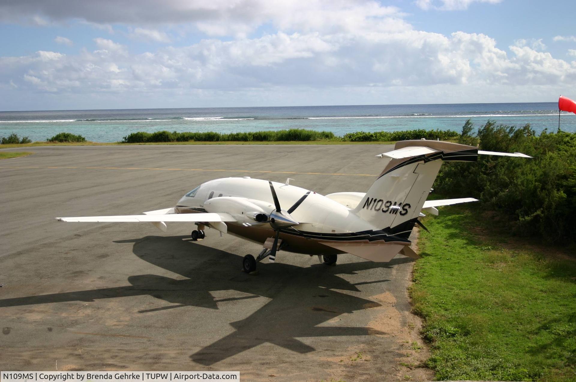 N109MS, 1991 Piaggio P-180 C/N 1008, Piaggio Avanti 109MS in British Virgin Islands. Pilot Russell Gehrke.